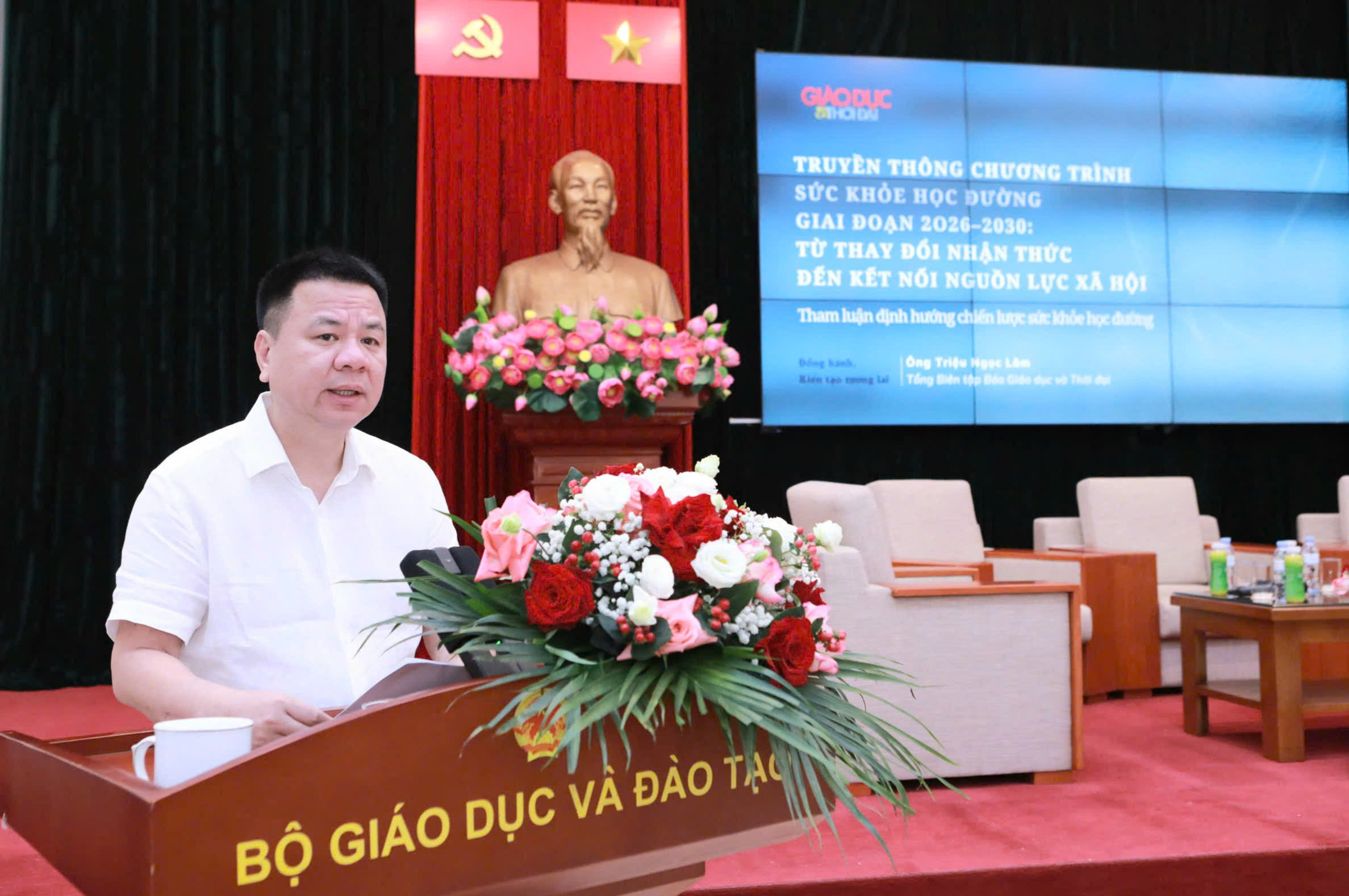 Ông Triệu Ngọc Lâm phát biểu Ông Triệu Ngọc Lâm phát biểu