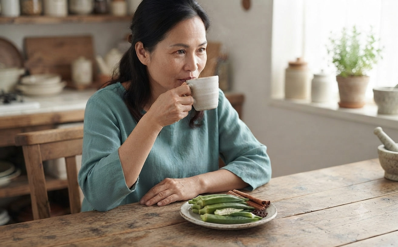 Khám phá lợi ích của nước đậu bắp với đinh hương và quế - Ảnh 1. Khám phá lợi ích của nước đậu bắp với đinh hương và quế - Ảnh 1.