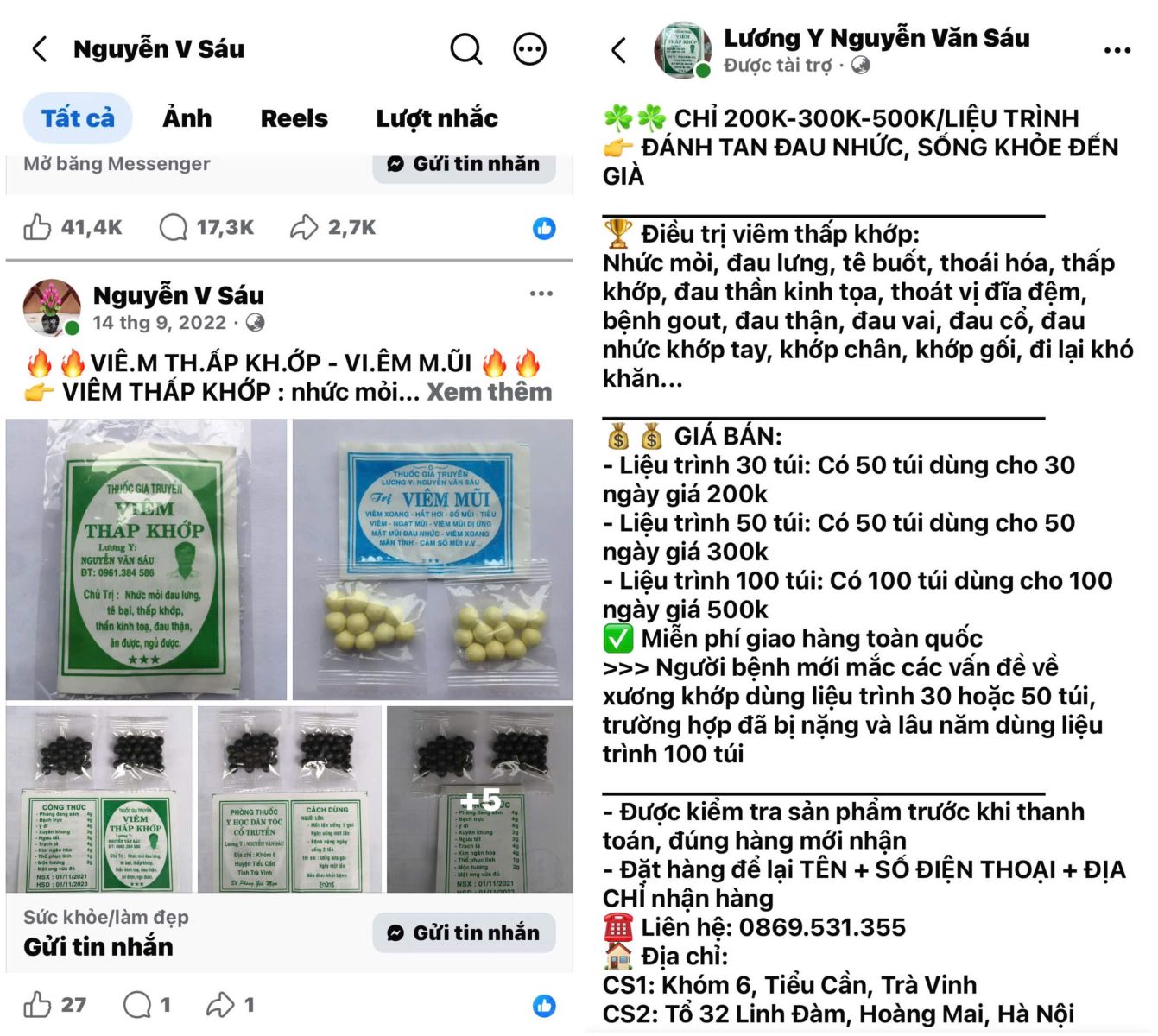 6311-1787973221604168597341 Mạo danh ‘lương y’ bán thuốc đông y gia truyền giả chứa chất cấm- Ảnh 1.