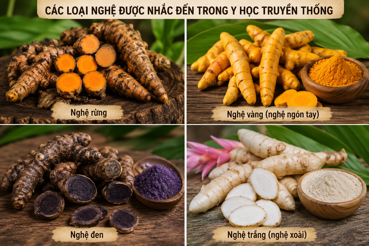 Khám Phá Các Loại Nghệ và Lưu Ý Khi Sử Dụng Để Tối Ưu Lợi Ích
