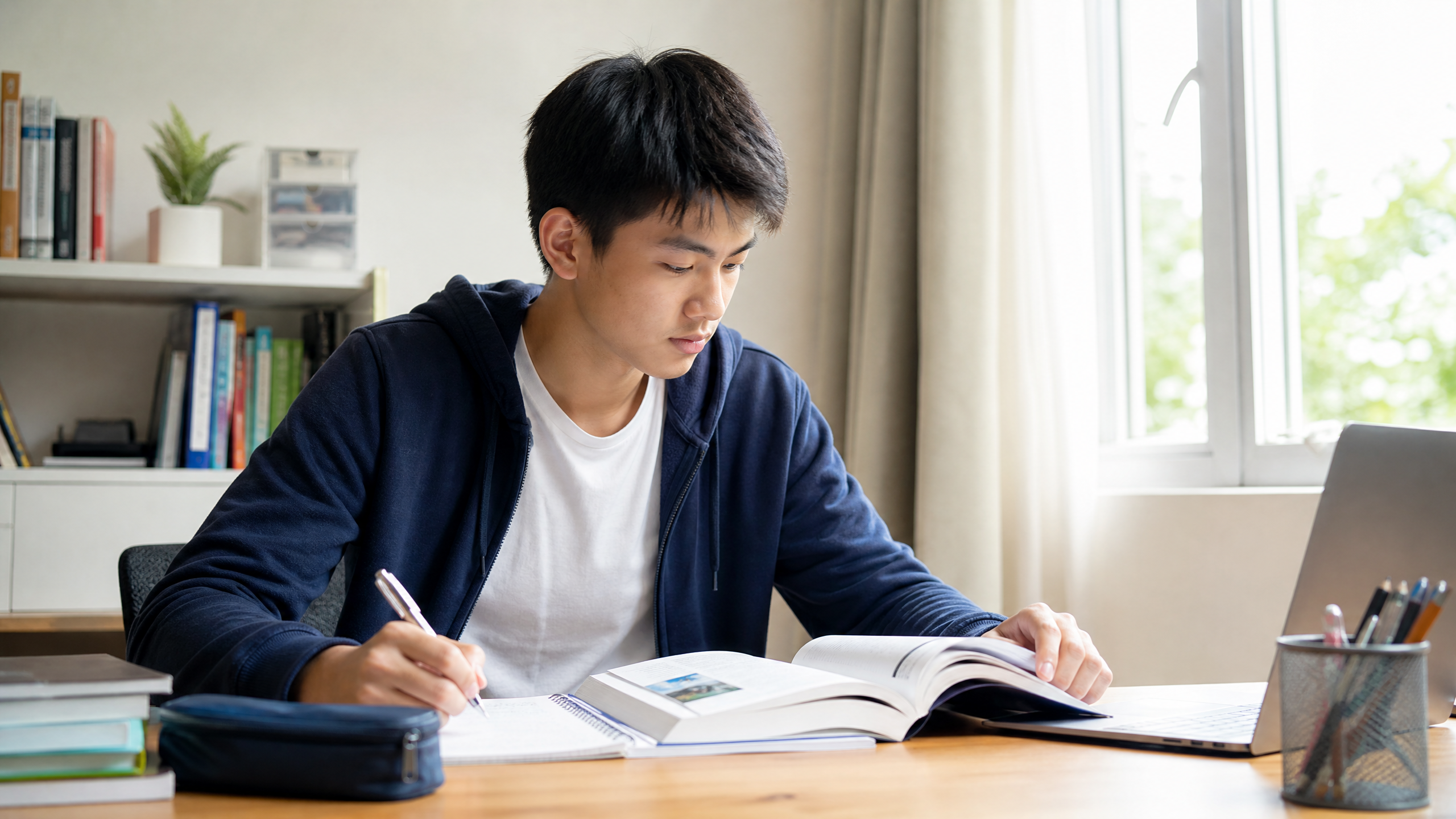 asianhighschoolstudentstudyingathome-17876489862811406114008 Cách Thức Hiệu Quả Để Tìm Kiếm Sự Cân Bằng Giữa Học Tập và Nghỉ Ngơi - Ảnh 1.