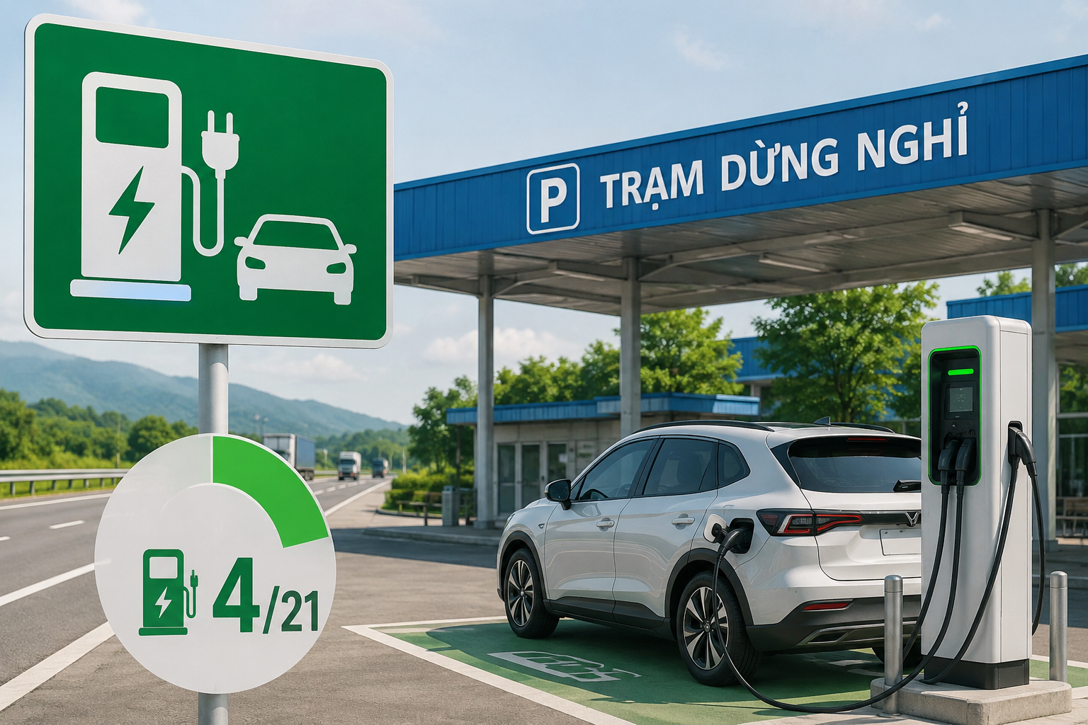 Tổng Quan Về Sự Phát Triển Hệ Thống Sạc Điện Tại Các Trạm Dừng Nghỉ Cao Tốc