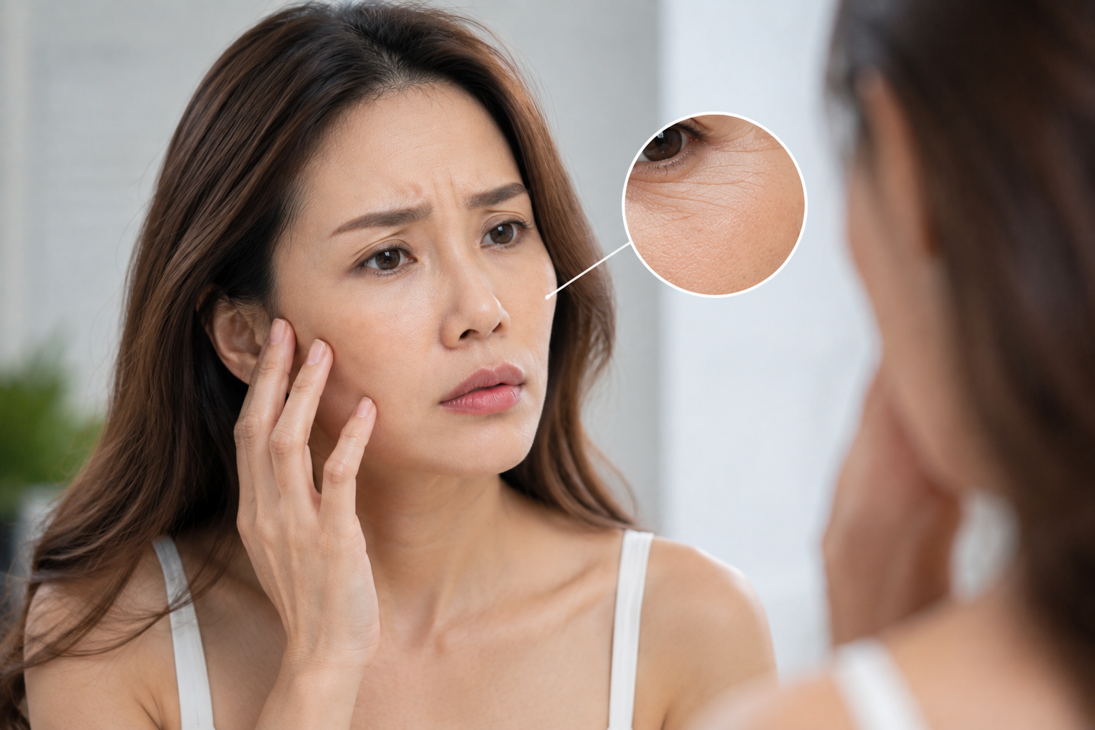Dấu hiệu lão hóa da - Nếp nhăn