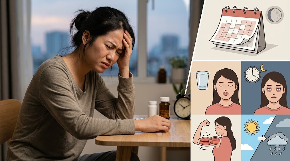 Đau nửa đầu mỗi tháng: Hãy thử ghi lại kỳ kinh và thời tiết - Ảnh 1.