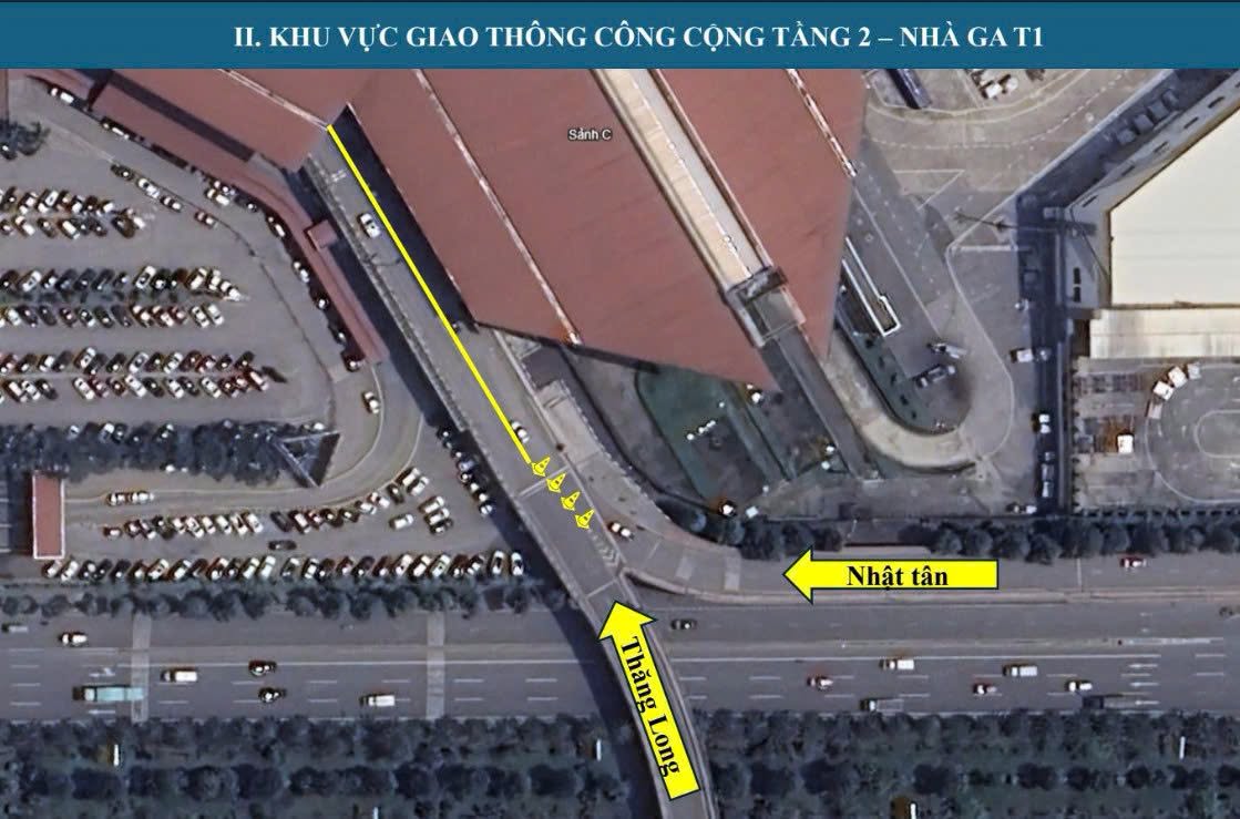 Sơ đồ phân luồng tại nhà ga T1