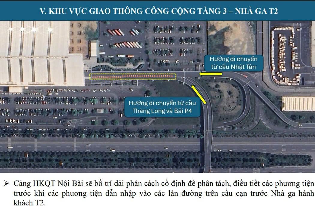 Sơ đồ phân luồng tại nhà ga T2