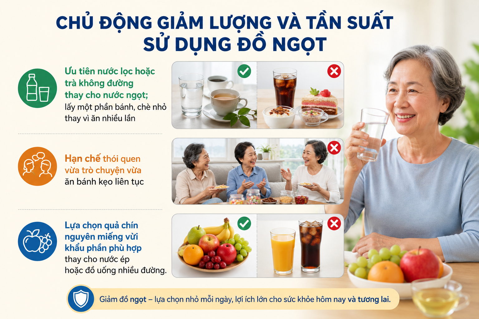 Làm Thế Nào Để Giảm Đường Một Cách Chính Xác Và Bảo Vệ Sức Khỏe Người Cao Tuổi