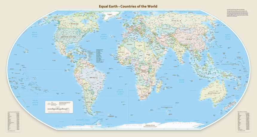 Phép chiếu Equal Earth và quyết định của Liên Hợp Quốc: Khi bản đồ thay đổi cách nhìn thế giới